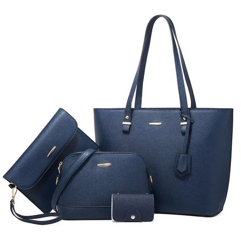 hand and shoulder bags for women leather 3 piece set hand and shoulder bags for women leather 3 piece set blue wolf store blue 387940