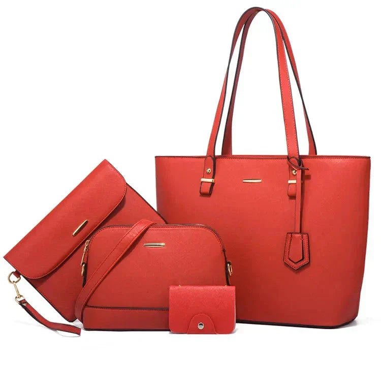 hand and shoulder bags for women leather 3 piece set hand and shoulder bags for women leather 3 piece set blue wolf store red 282220